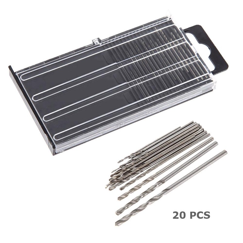 Micro Drill Bits 20 Pieces, 0.3-1.6mm