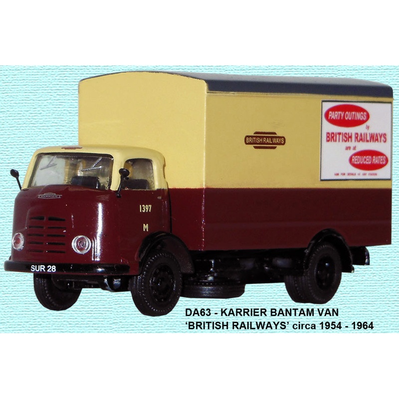 B-T Models Karrier Bantam Van ‘British Railways’ Circa 1954-64 DA63