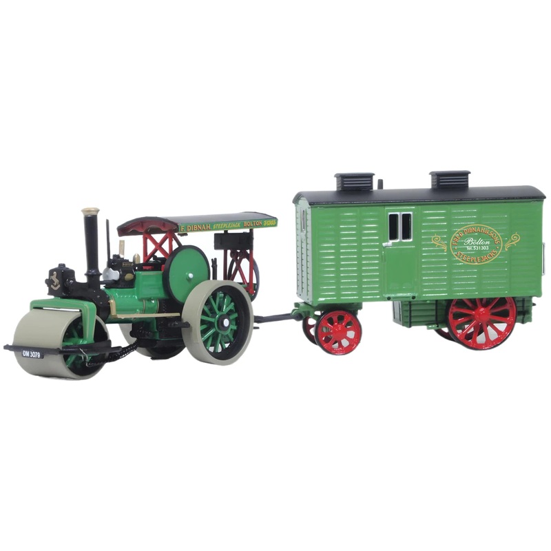 Oxford Diecast 1:76 Fred Dibnah Aveling & Porter Road Roller (Betsy) & Wagon 76APR004