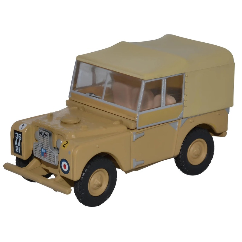 Oxford Diecast 1:76 Land Rover Series 1 80 Canvas 34th Light AA Reg, RAF Firdan 76LAN180008