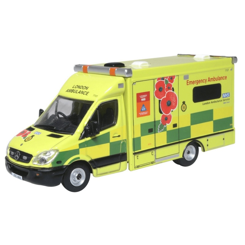 Oxford Diecast 1:76 Mercedes Ambulance London Remembrance Day 76MA007