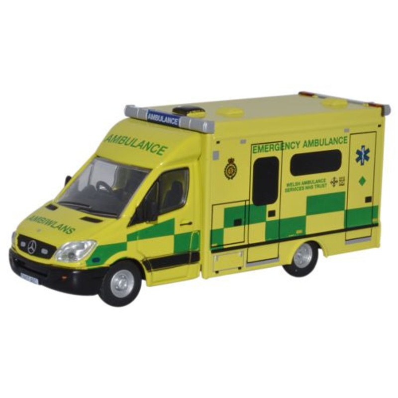 Oxford Diecast 1:76 Mercedes Ambulance Wales 76MA001