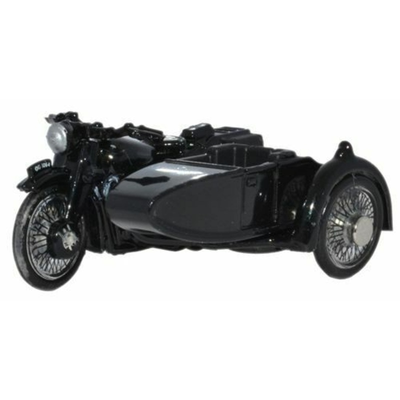 Oxford Diecast 1:76 Motorcycle And Side Car Police 76BSA006