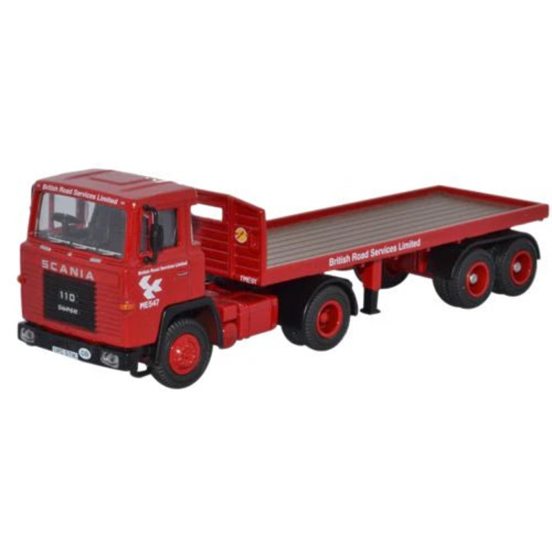 Oxford Diecast 1:76 Scania 110 Flatbed Trailer BRS 76SC110002