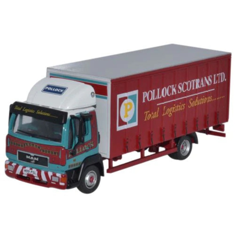 Oxford Diecast 1:76Man L2000 Curtainside Pollock 76MAN001