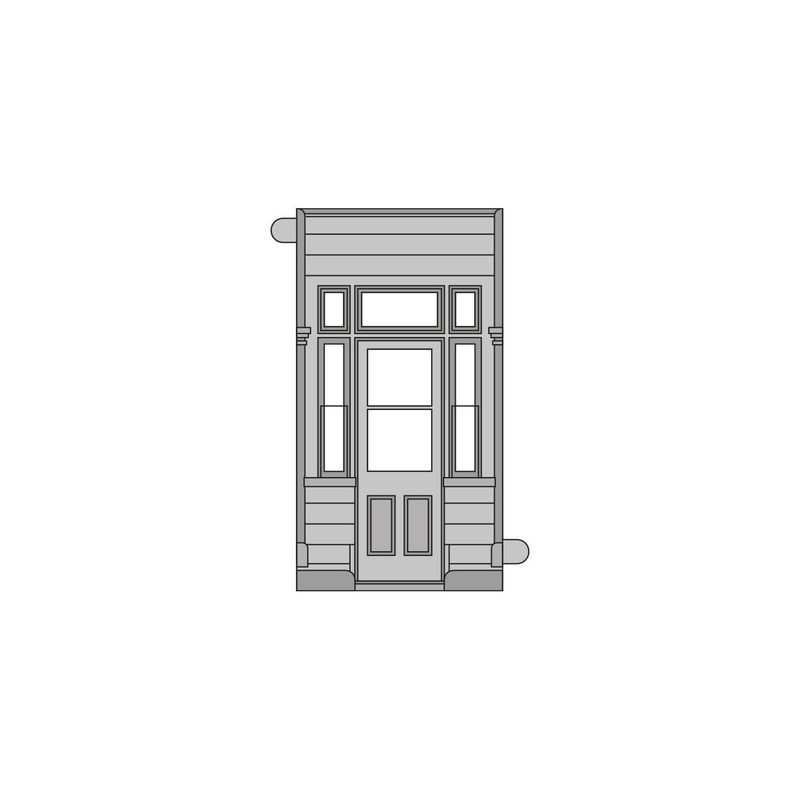 LNWR Grand Junction Station Building Components: 4 Single Door Panels