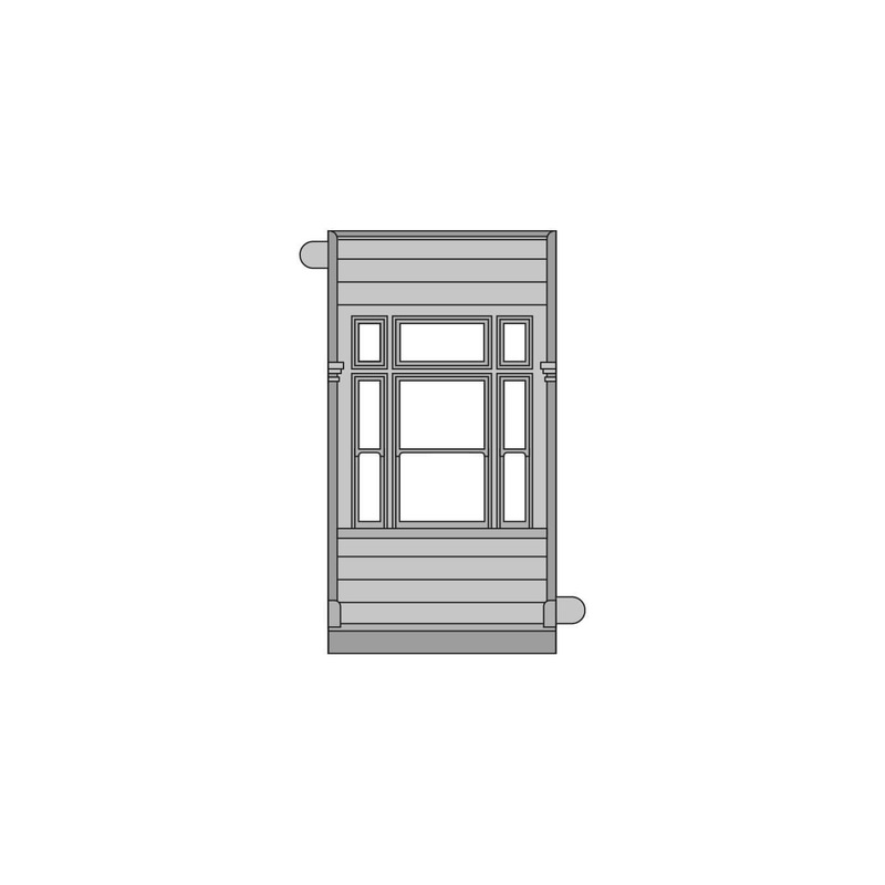 LNWR Grand Junction Station Building Components: 4 Window Panels