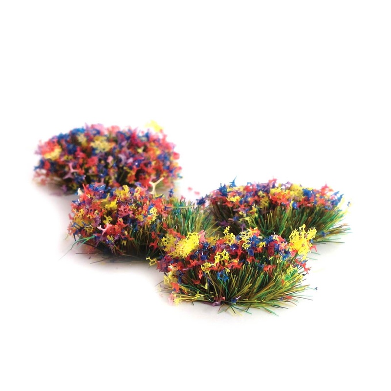 4mm Self Adhesive Grass Tufts with Flower