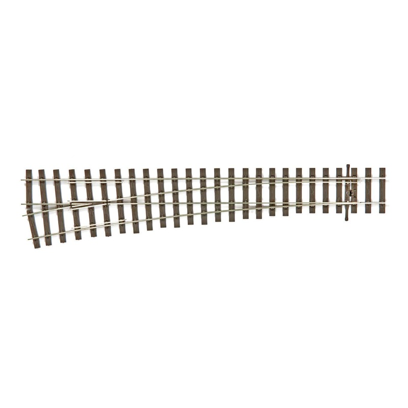 Bullhead OO Gauge LH Turnout – Large Radius