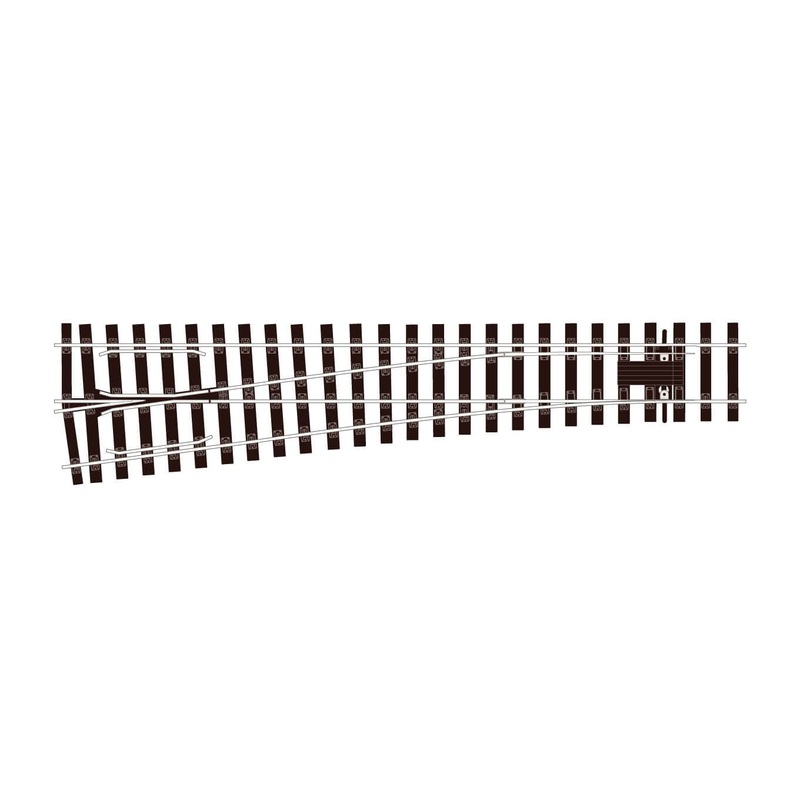 Bullhead O Gauge LH Turnout – Medium Radius