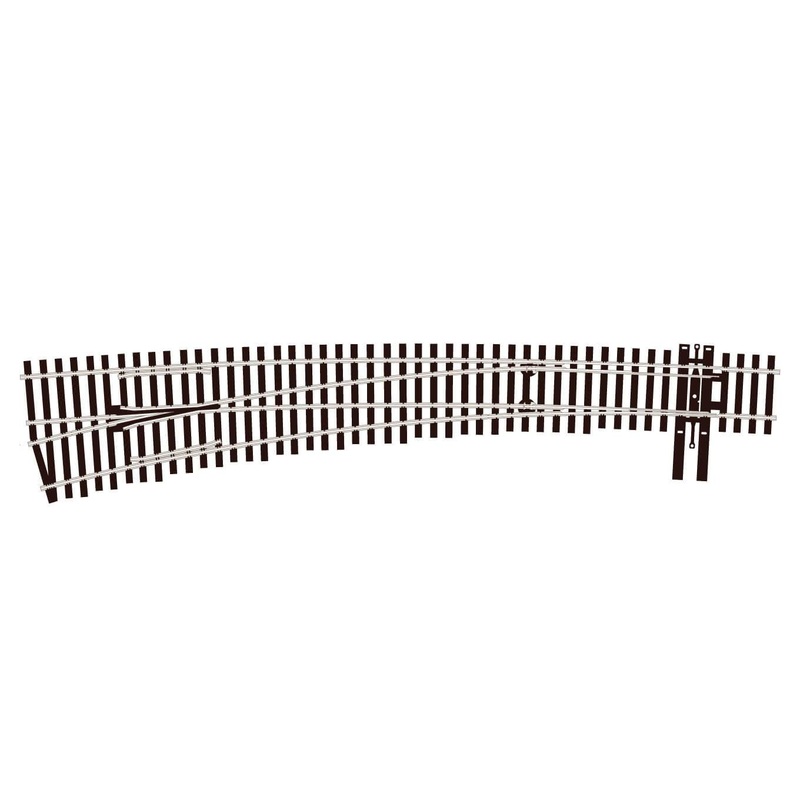 Curved Turnout, #7 Radius, Left Hand