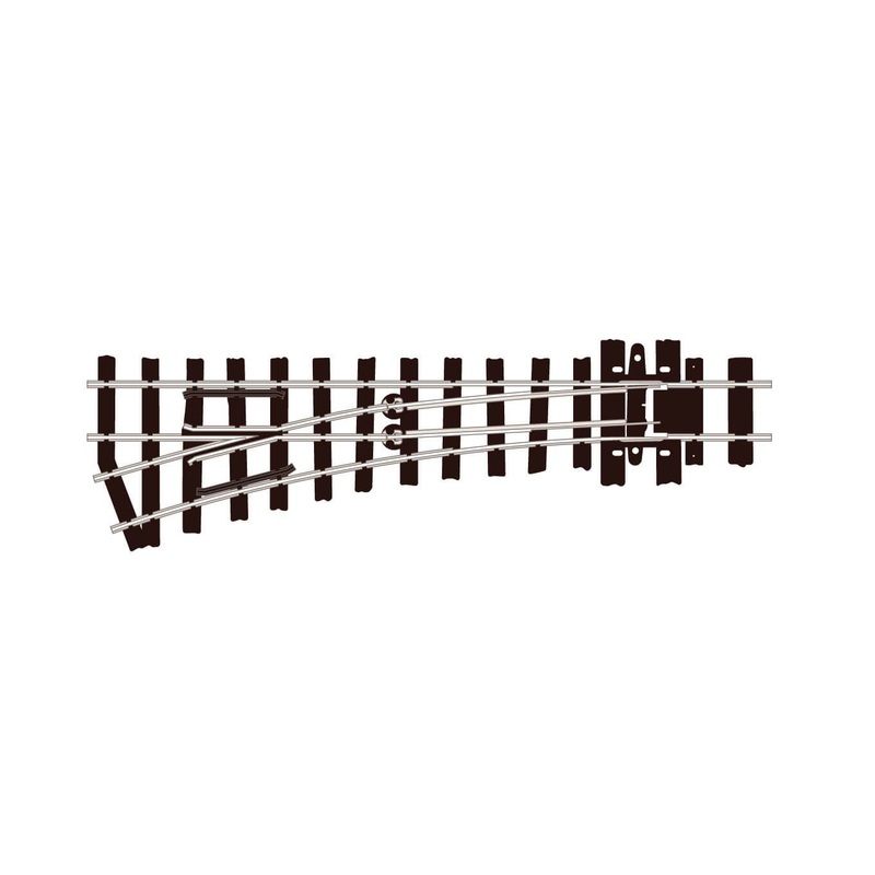 Turnout (Irregular Sleepers), Small Radius, Left Hand