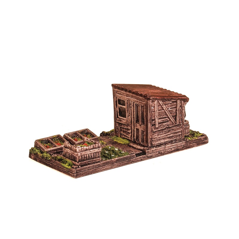 Allotment Section with Shed, Cold Frames and Sundries