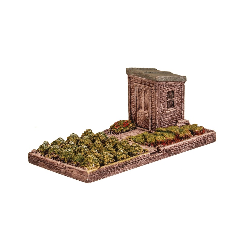 Allotment with Hut, Potatoes and Rhubarb