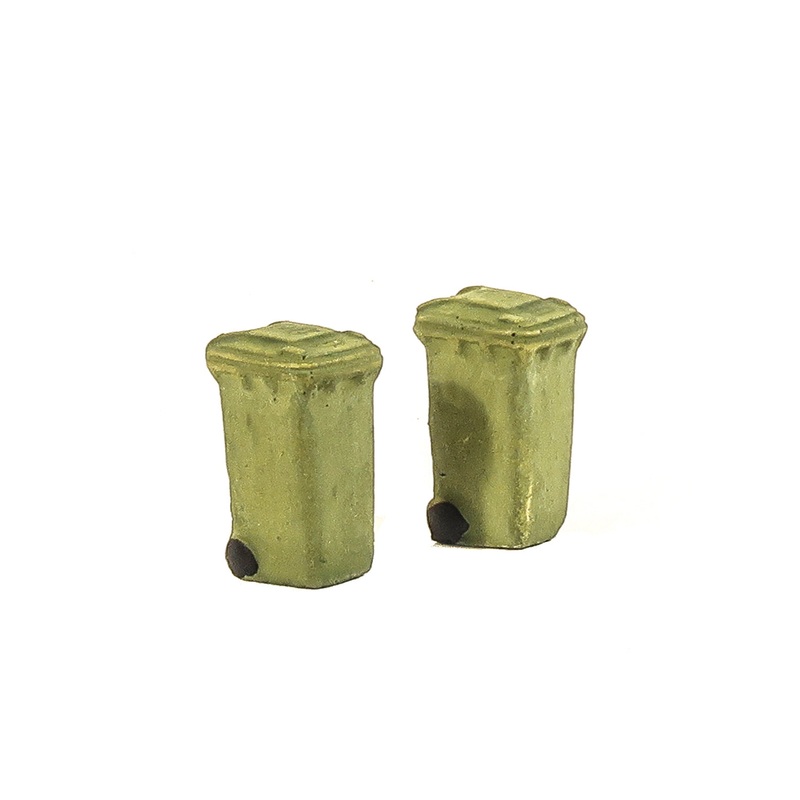 Closed Wheelie Bins, Green