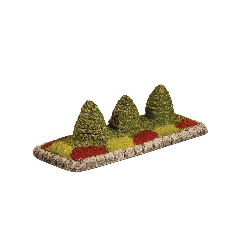 Flower Bed with 3 Trees