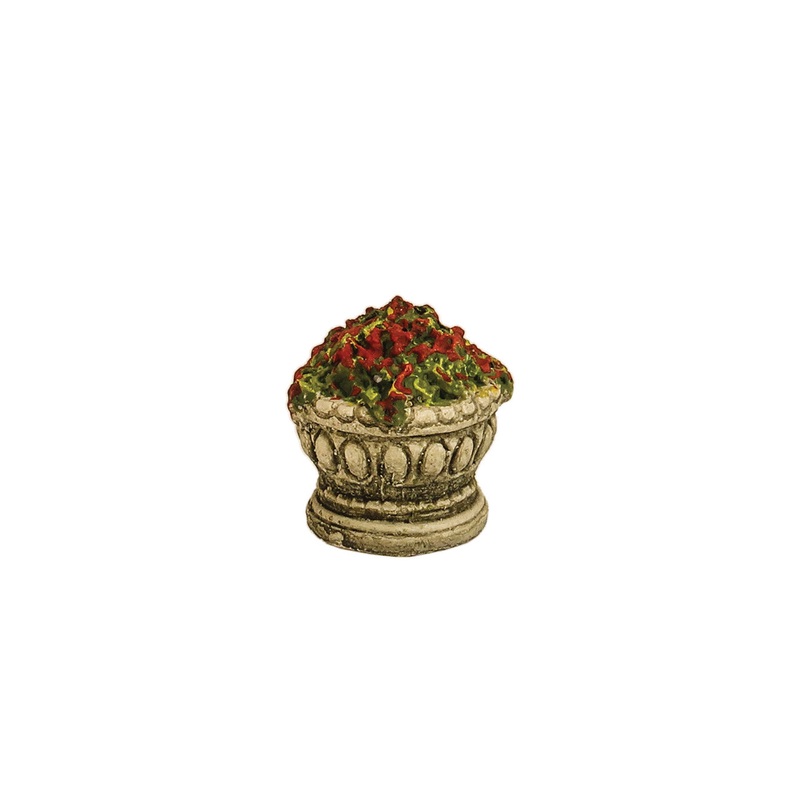 Ornate Garden Urn with Flowering Plants