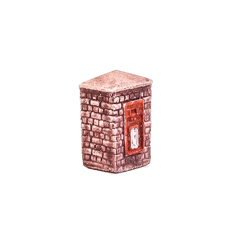 Post Box in Brick Column