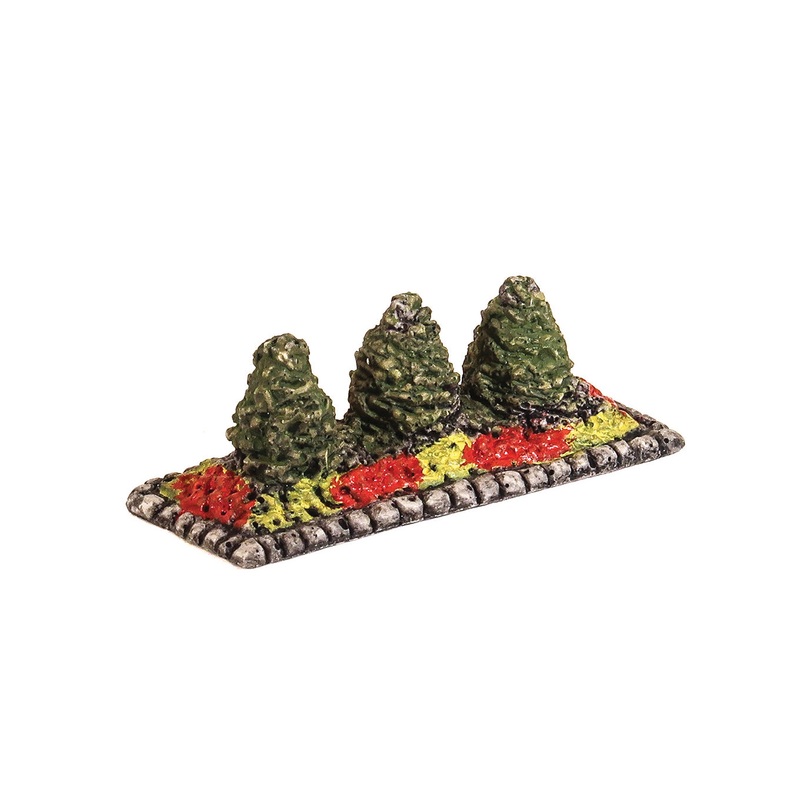 Station Flower Bed with 3 Trees