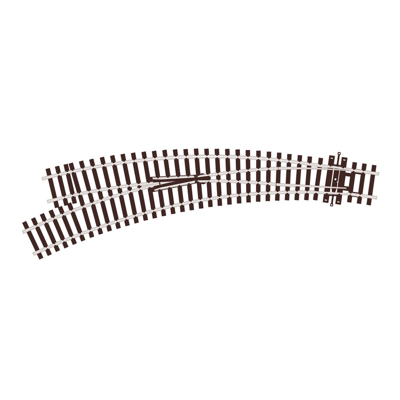 Curved Turnout, Small Radius, Left Hand