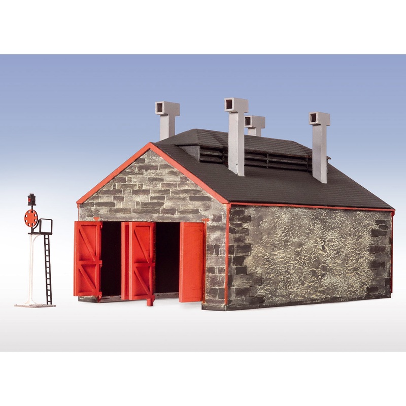 OO/HO/OO-9 Two Road Engine Shed Lasercut Kit