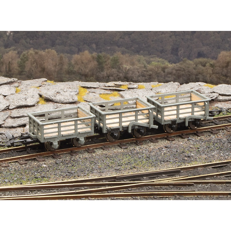 Penrhyn Quarry Railway Slate Wagons (3) Laser-cut kits (NG7)