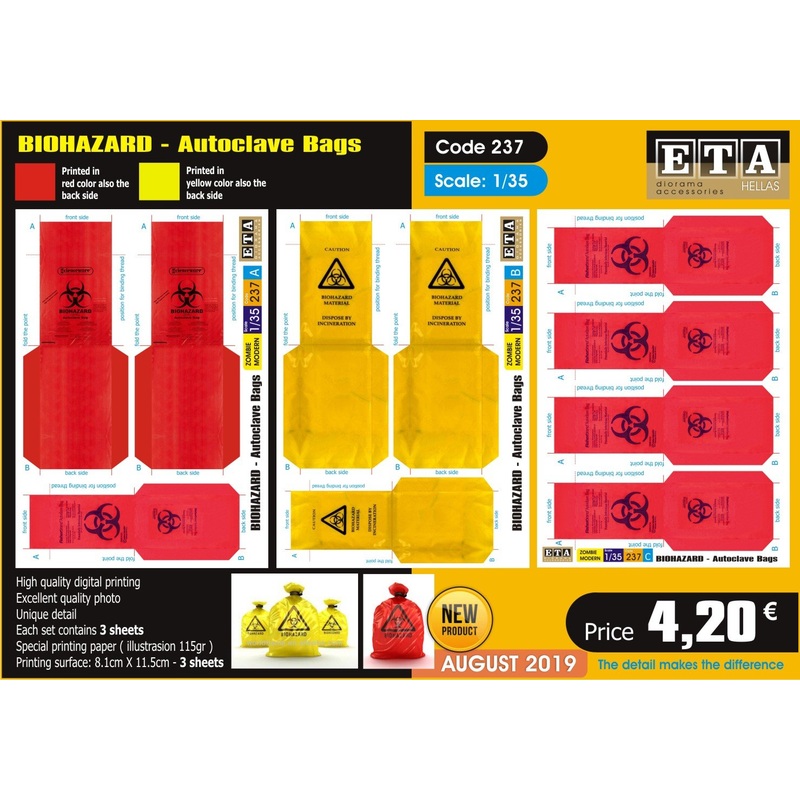 1/35 Biohazard  Autoclave Bags