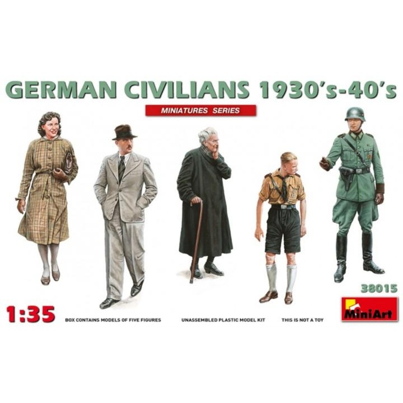 1/35 scale model kit GERMAN CIVILIANS 1930’s-1940’s Miniart