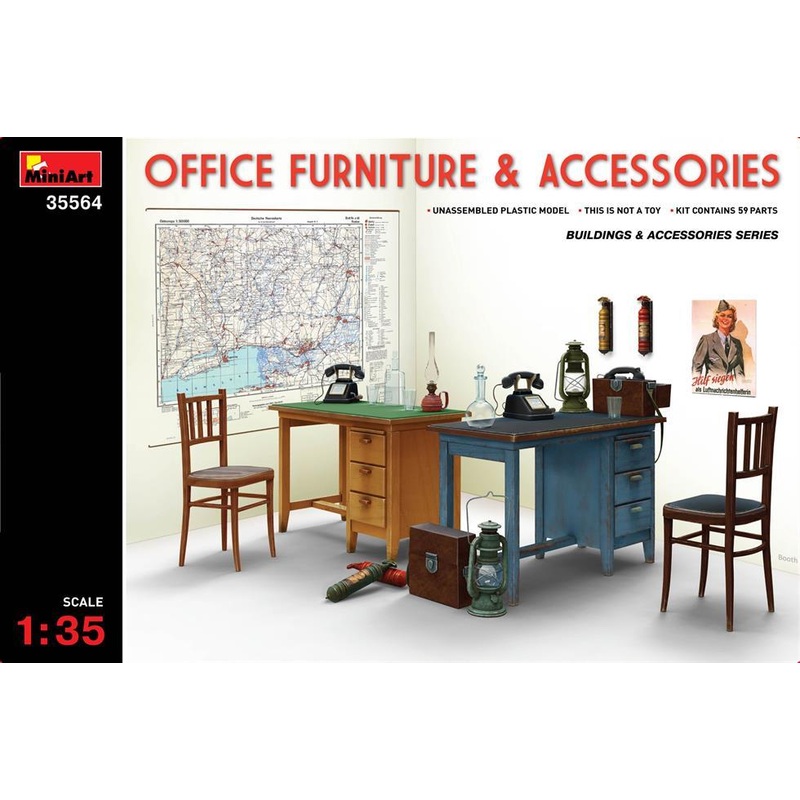 1/35 scale Office Furniture Accessories Miniart