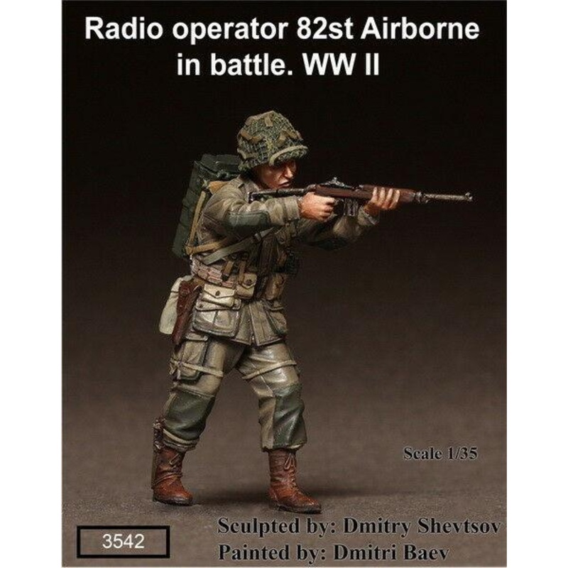 1/35 Scale Resin Figure kit Radio operator 82st Airborne in battle. WW II