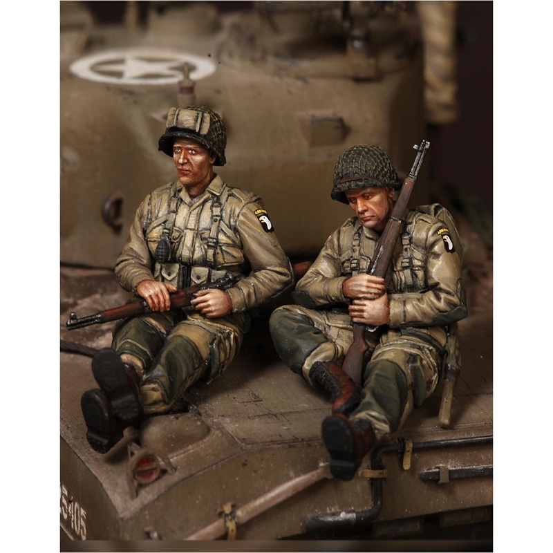 1/35 scale resin figure kit WW2 US Airbourne Tank riders #1