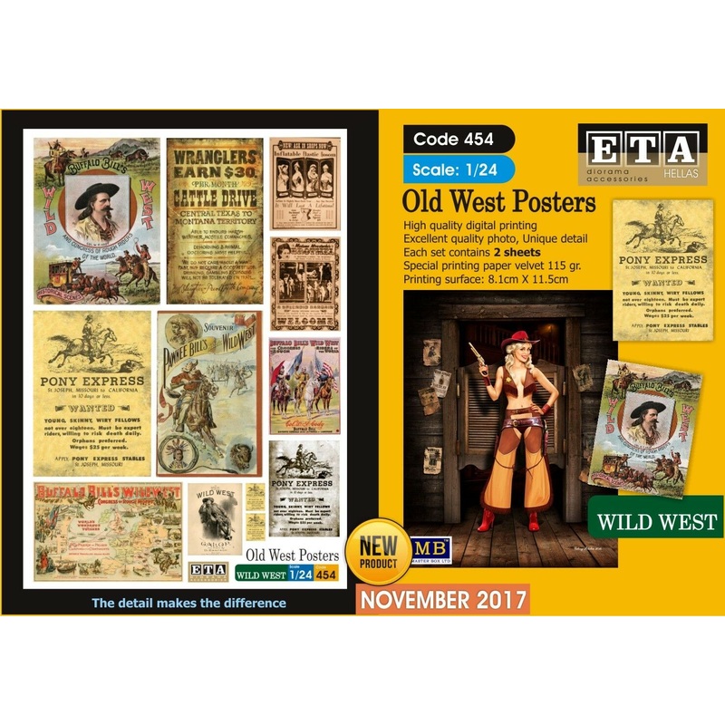 1/24 Scale Old West Posters