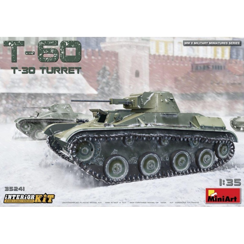 1/35 Miniart WW2 Soviet T-60 (T-30 Turret) Interior Kit