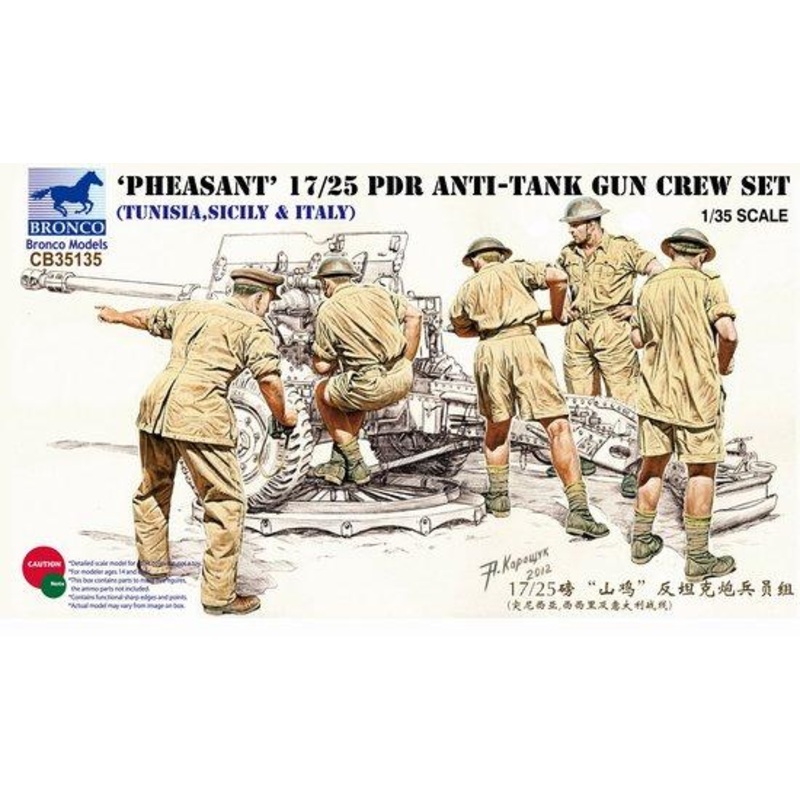 1/35 Scale 17 Pdr 25 Pdr Anti-tank Gun Crew Set