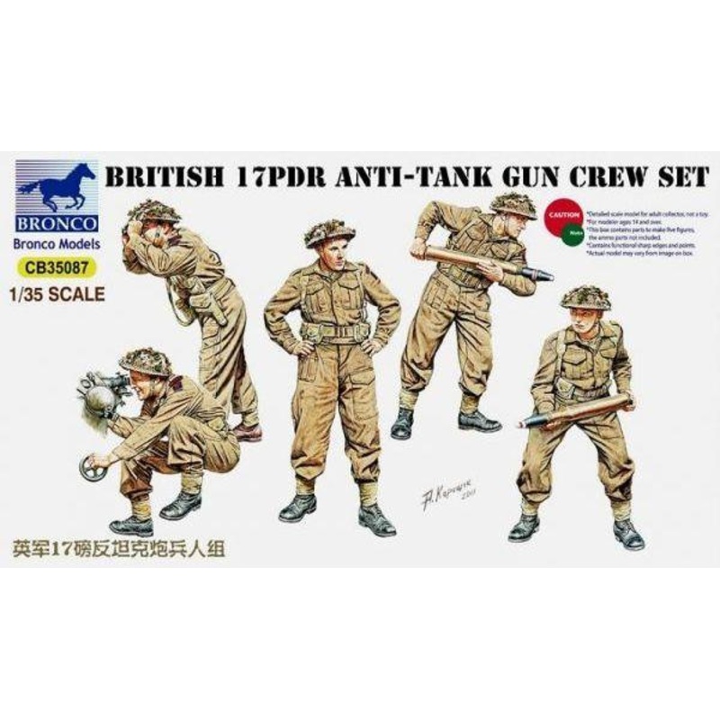 1/35 Scale 17pdr Anti-Tank Gun Crew set