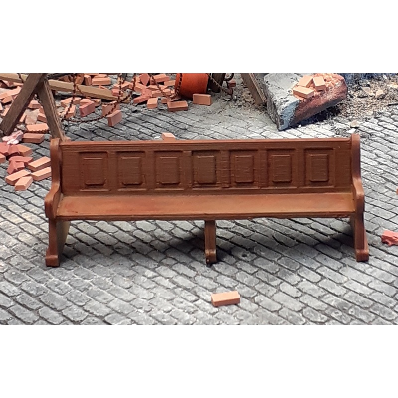 1/35 scale 3D printed Church Pew