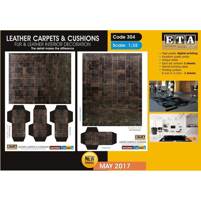1/35 scale Leather carpets and cushions #2