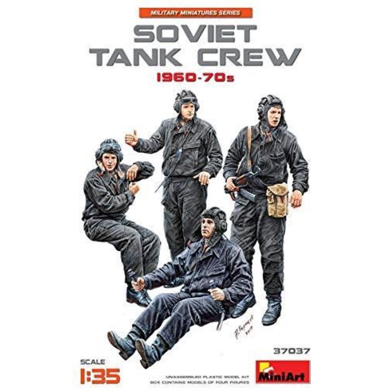 1/35 scale Miniart model kit Soviet Tank Crew 1960-70s