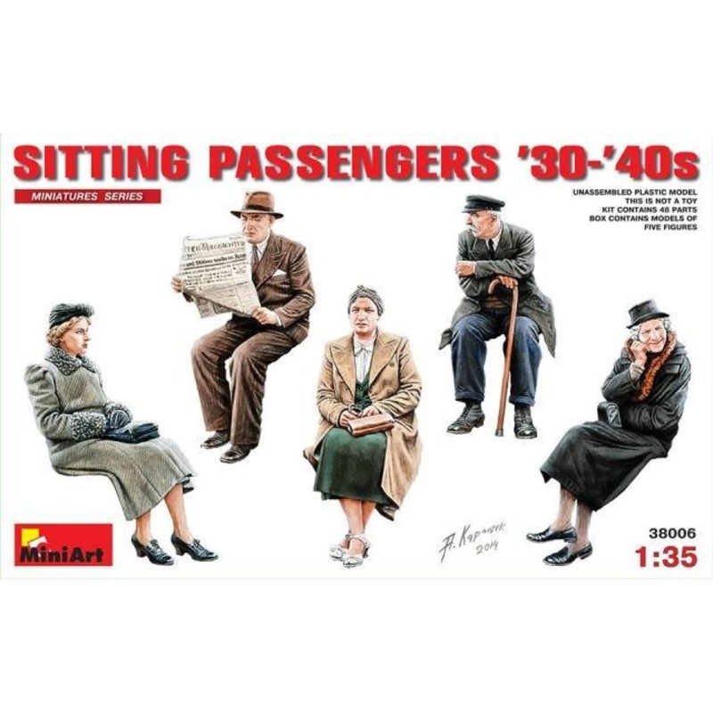 1/35 Scale resin model kit GERMAN SITTING  CIVILIANS  ’30s-’40s