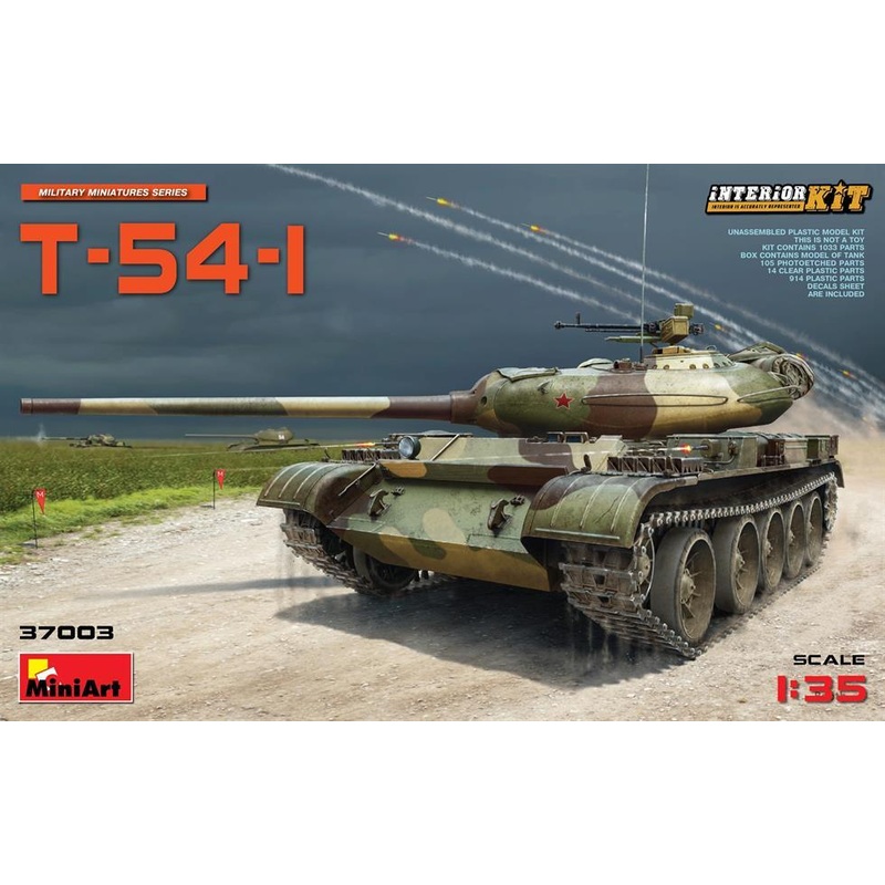 1/35 Scale resin model kit T-54-1 soviet tank (interior kit)