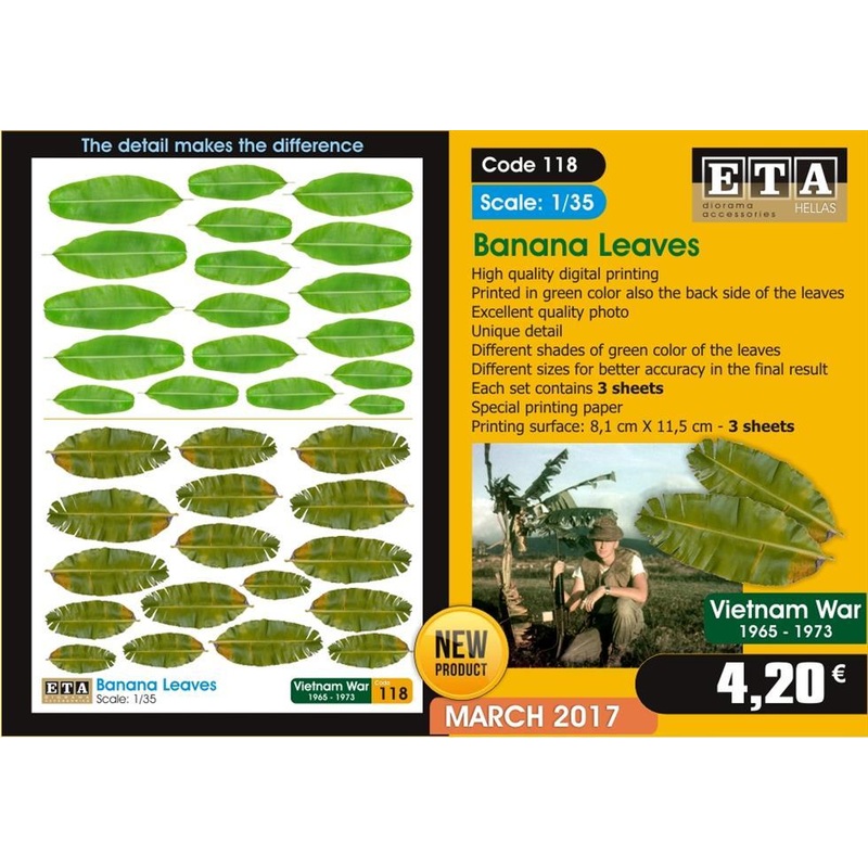 1/35 scale Banana leaves