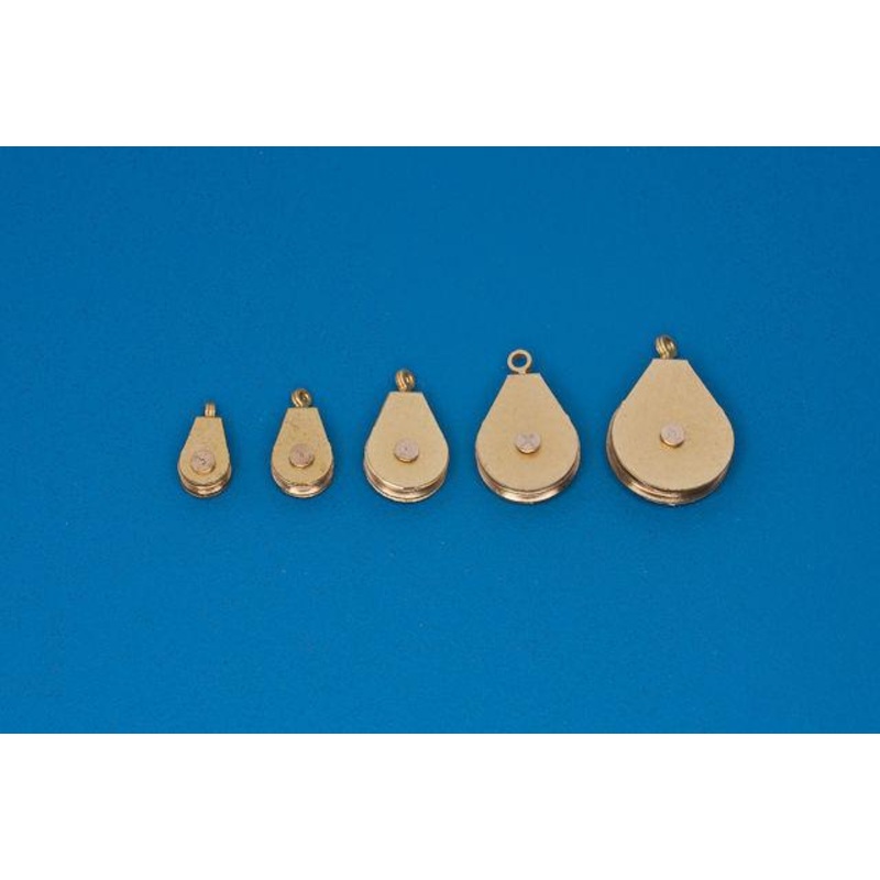 1/35 Scale Brass pulley  size L=5,9 R=3,0 l=4,3 d=1,3 (4 Pack)