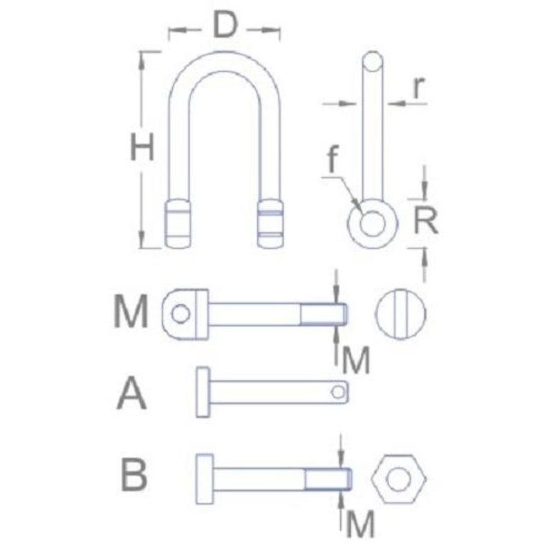 1/35 scale brass Shackles (4 pcs) Used in different military vehicles
