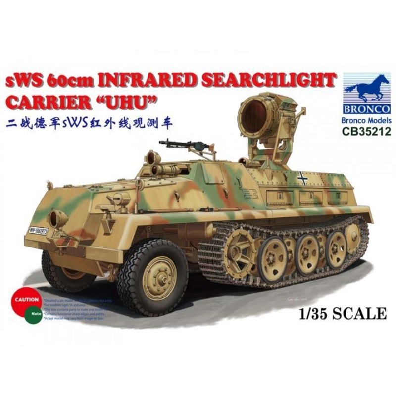 1/35 Scale Bronco kit sWs 60cm Infra-red Searchlight Carrier ?UHU?