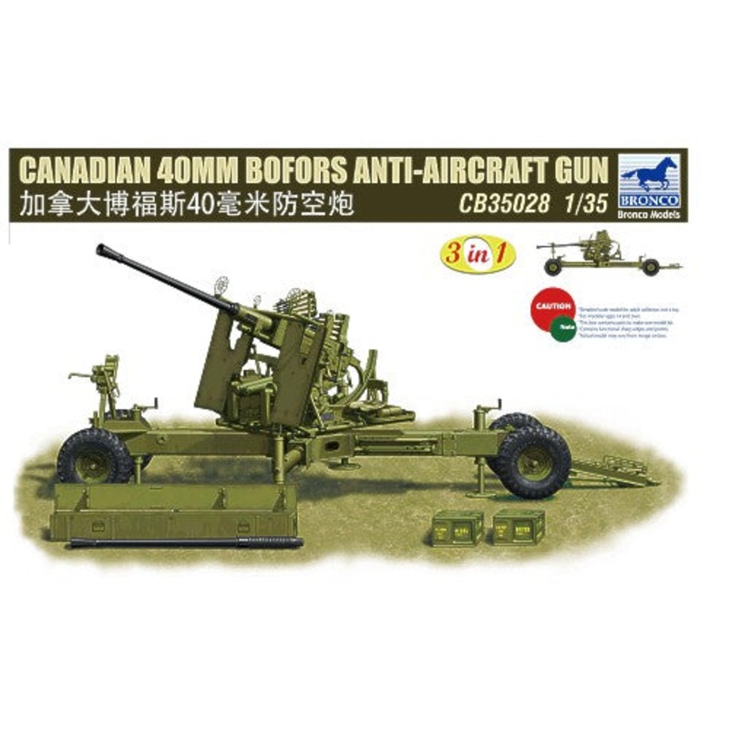 1/35 Scale Canadian 40mm Bofors Anti-Aircraft Gun