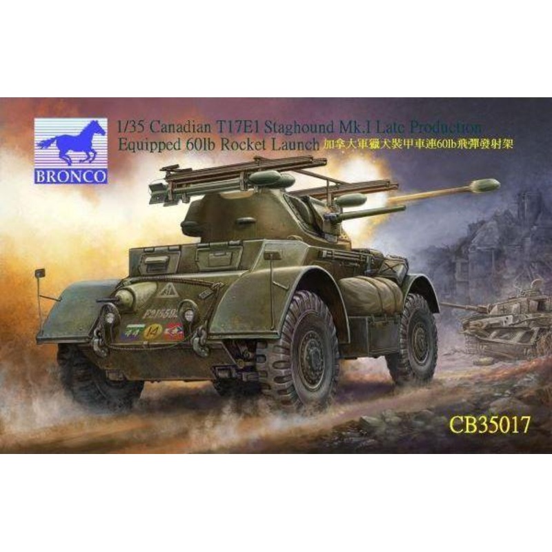 1/35 Scale Canadian T17E1 Staghound Mk.I Late Production with 60lb rockets