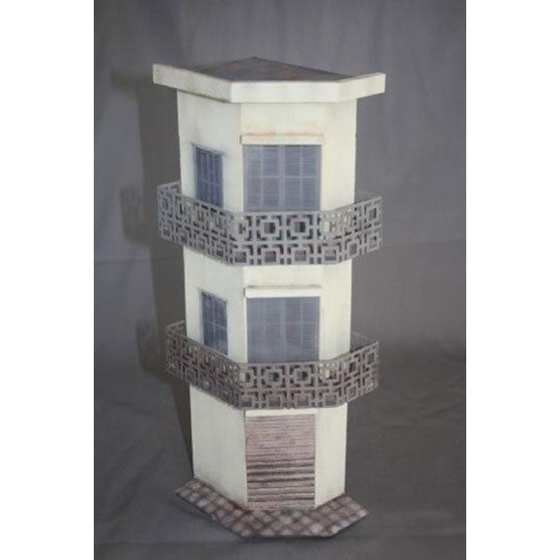 1/35 Scale ceramic Vietnam city house corner 4