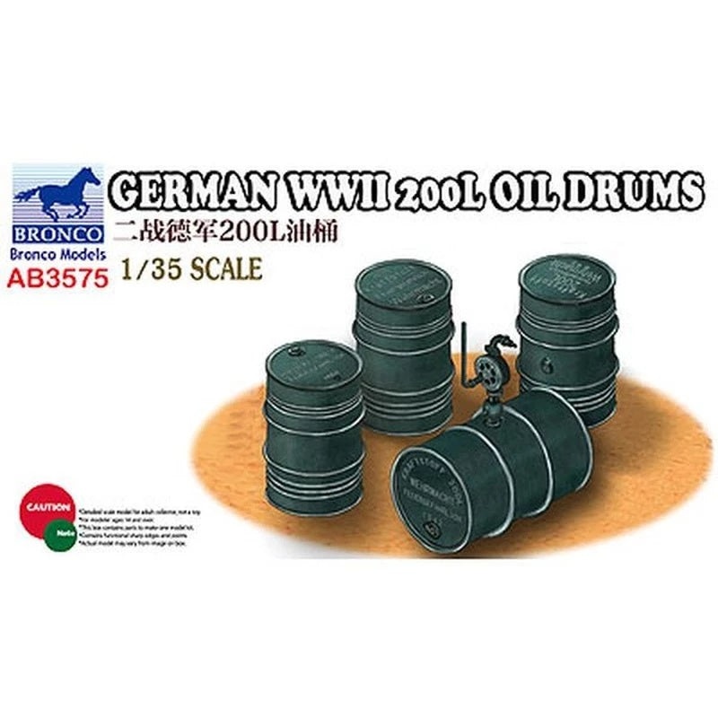 1/35 Scale German World War 200ltr oil drums