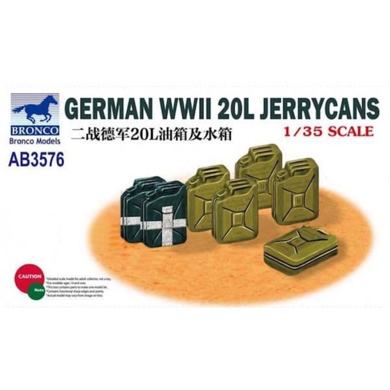 1/35 Scale German World War 20ltr jerry cans