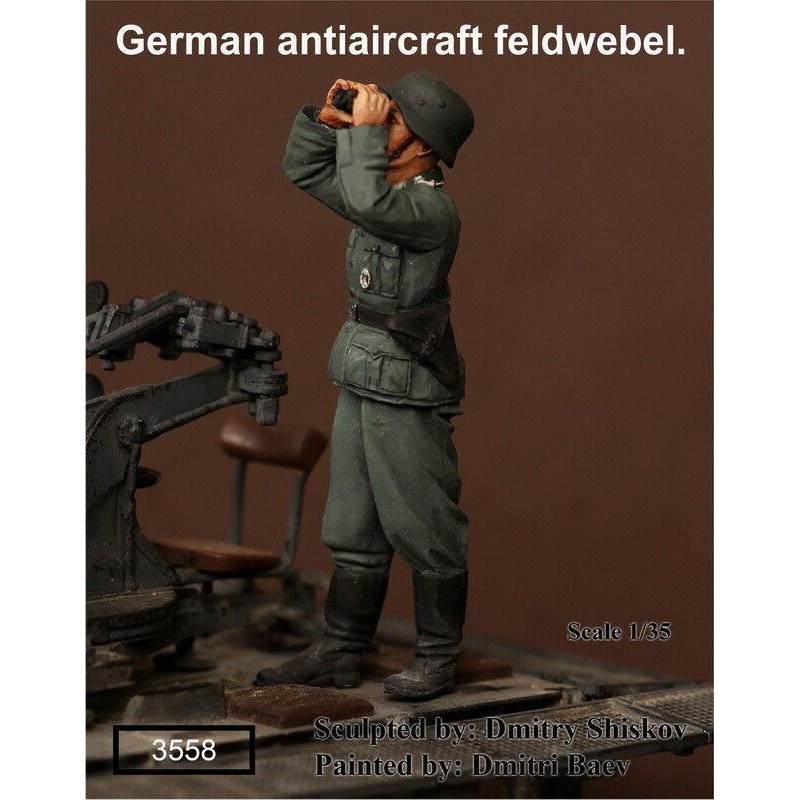1/35 scale resin model kit WW2 German antiaircraft feldwebel
